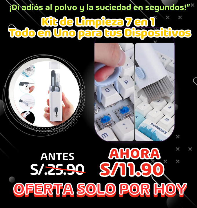 Kit de Limpieza 7 en 1  Todo en Uno para tus Dispositivos